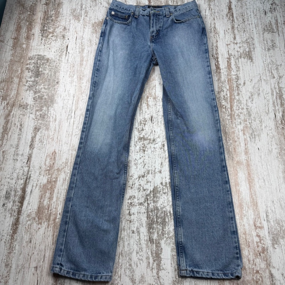 London Jean Vintage Straight Leg Patchwork Sexy Spell Out Jeans 4 Indie Sleaze‎ - Picture 3 of 9